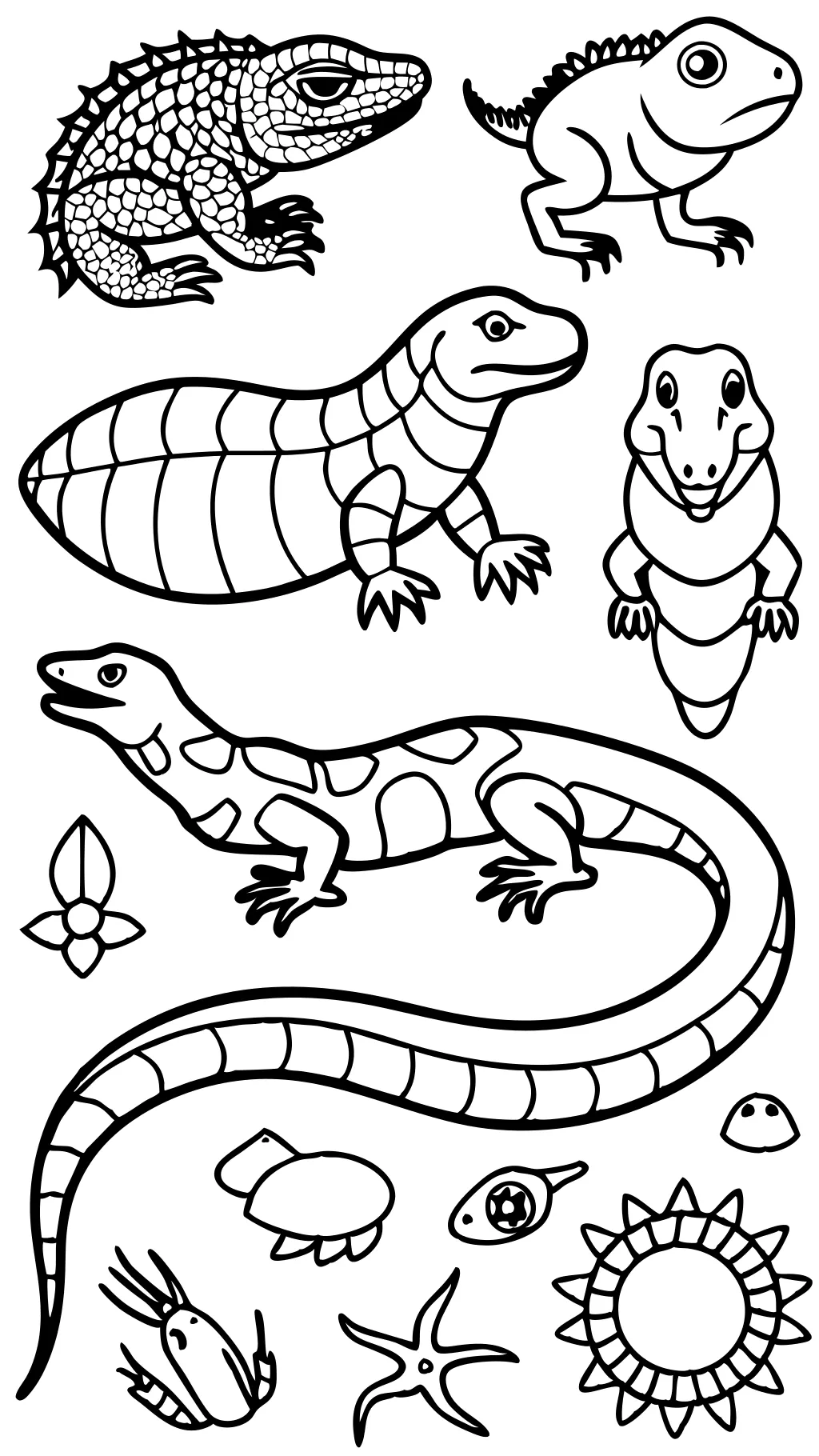 páginas para colorear de reptiles